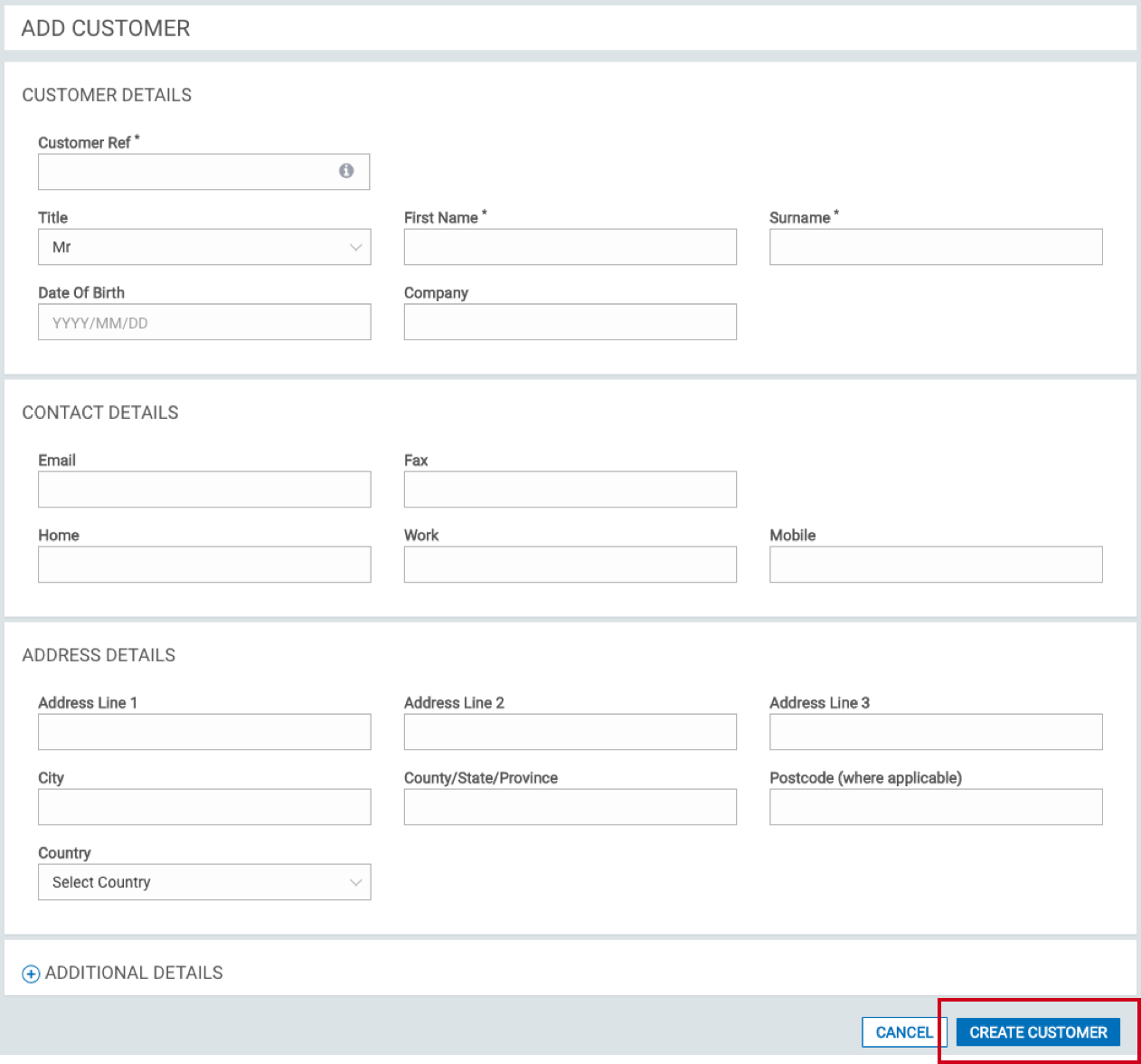 Add Customer