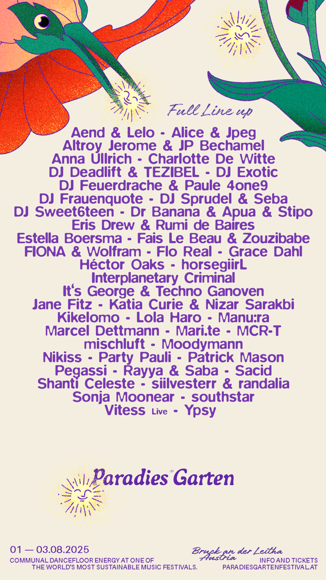 Paradies Garten 2025 Lineup