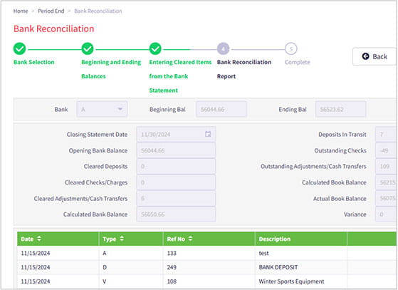 MSB Accounting Bank Reconciliation