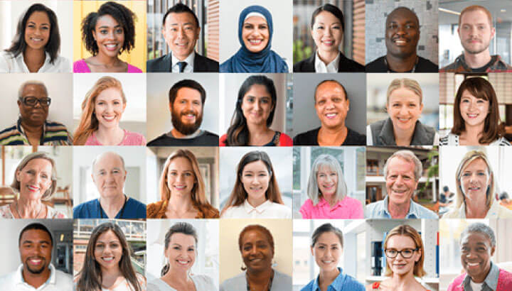 Tapestry of 28 people