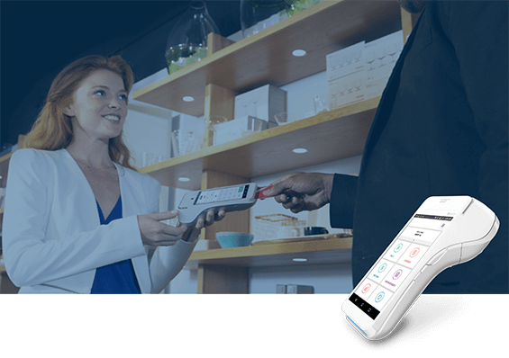 Man making a payment to female employee using Terminal Plus