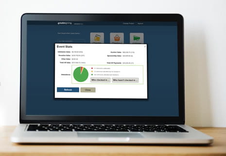 Greater Giving Go Time Event Stats - product view