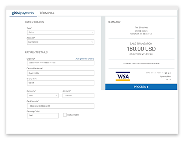 Global Payments software interface