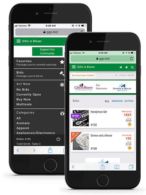Nonprofit software on mobile device